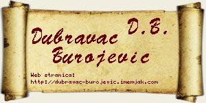 Dubravac Burojević vizit kartica